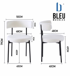 Silla Bouclé - Blanco - Bleu Muebles