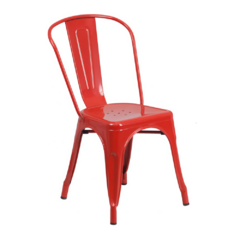 Silla tipo Tolix –Rojo