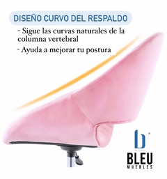 Silla de Escritorio Velvet – Rosa - comprar en línea