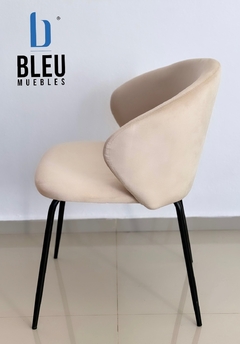 Silla Velvet Ari – Beige - Bleu Muebles