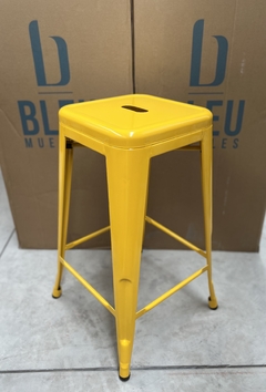 Imagen de Banco tipo Tolix 76cm – Amarillo