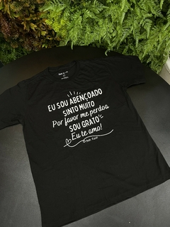Camiseta feminina Ho'oponopono Mágico preta no - Vida me Surpreenda