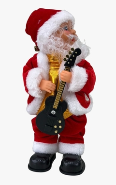 Papai Noel Musical Guitarra Preta - Lumar Tecnologia