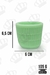 Molde de Silicone Vaso Mod.02 Ib-650