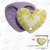 Molde de Silicone Coração com Coroa de Louro Pingente Ib-194