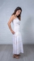 Vestido Chocoleite Lastex Branco Listras Coloridas na internet