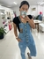 Macacão Jeans Longo Com Botões Frontal - comprar online