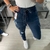 Calça Jogger Larissa Jeans Escuro Elastano - Loja Trijeito - Calçados, Tênis, Roupas, Acessórios