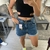 Short Jeans Melody Com cinto Lavagem Escura - loja online