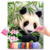 Panda com Flores