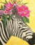 Zebra com Flores - comprar online