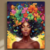 Mulher Negra com Flores Coloridas - Pintura Mágica