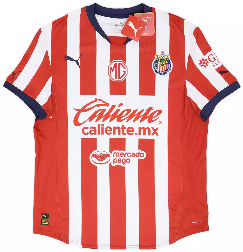 Camisa Chivas Guadalajara Home 24 25 Puma Torcedor Vermelha e branca