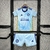 Kit Infantil Atlanta United Away 24-25 - Adidas - Azul com detalhes em amarelo