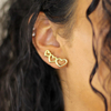 Brinco Ear Cuff 3 Corações