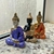 Trio de Budas - Estátua de 6cm de Resina e Colorida c/ Brilho na internet