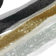 LENTEJUELAS GLITTER BORDADA EN TUL