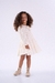 Vestido infantil feminino Kiki Xodó 2100111 Rose/Off White inverno