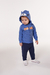 Conjunto masculino infantil em moletom Kiko e Kika 12165 Azul inverno menino