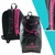 MOCHILA TURQUOISE PRETA E ROSA - comprar online