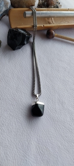 dije onix negro (con plata)