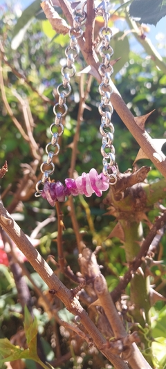 Pulsera Sentir (turmalina rosa con lepidolita)