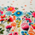 Tricoline Digital 3D Primavera Barrado Com Floral na internet