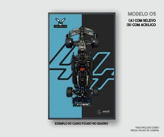 Quadro Mercedes W14 Lego - Fibra de Carbono