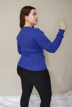 Blusa de Tricô Azul Bic - M - MALWEE - comprar online