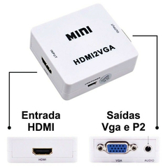 Conversor Hdmi Para Vga 1080p Full Hd Adaptador Hdmi Para Vga