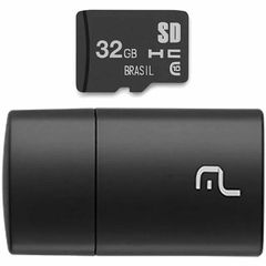 Pen Drive 2 Em 1 Leitor De Cartão 32gb Multilaser