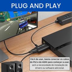 Adaptador Conversor Ps2 Playstation 2 Para Hdmi Tv Monitor - comprar online