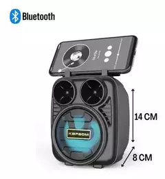 Caixinha Bluetooth Som Recarregável Usb Cartão Sd Mp3 8001