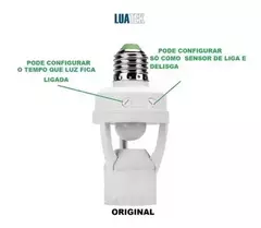 Soquete para Lâmpada Bocal E27 com Sensor De Movimento - loja online