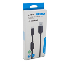 Cabo de Dados Celular Nylon Micro Usb V8 1,5m LE-4019