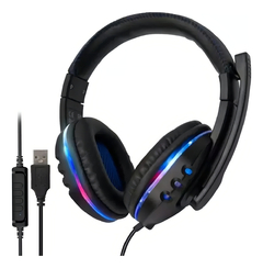 Fone Headphone Gamer Usb Led Estéreo Para Computador 9007