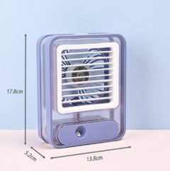 Mini Ventilador Portátil Climatizador Umidificador Recarregável - Eletroplus