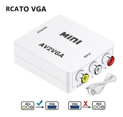 Mini Adaptador Conversor De Av Para Vga - loja online