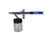 Kit Aerografo De Sucção Dupla Ação Bico 0.35mm Com 02 Copos / 5ml / 22ml- Acabamento Azul - Urban