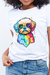 Camiseta Baby Look Estampada Peludinho - comprar online