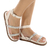 Birken com Strass Off White Sandália Papete