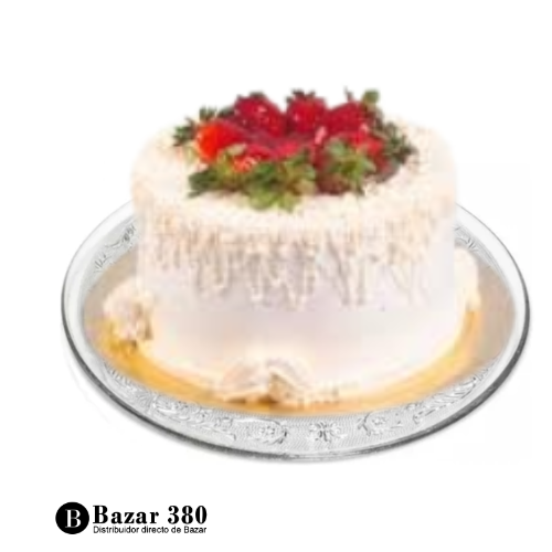 Plato Torta Labrado de Vidrio 33 cm Codigo 10848