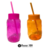 Botella Plastico Color Diseño de Frutas Infantil 500 ml c/Sorbete Código80805 - Bazar 380