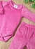 Body Calça Bebê Fleece Canelado Pink - comprar online