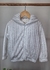 Jaqueta Bomber com Capuz Branco Gliter