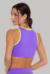 Top Alongado Action Athlezer - Roxo/Amarelo Neon - comprar online