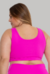 Top Duplo Viés Plus Size Athlezer - Pink Flúor - comprar online