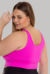 Top Duplo Essence Plus Size Athlezer - Pink Flúor - comprar online