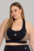 Kit Plus Size Top Recortes + Legging Recortes - Preto/Bege - comprar online