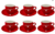 Xícaras para café com pires de porcelana L'Amour vermelha 90 ml 6 peças